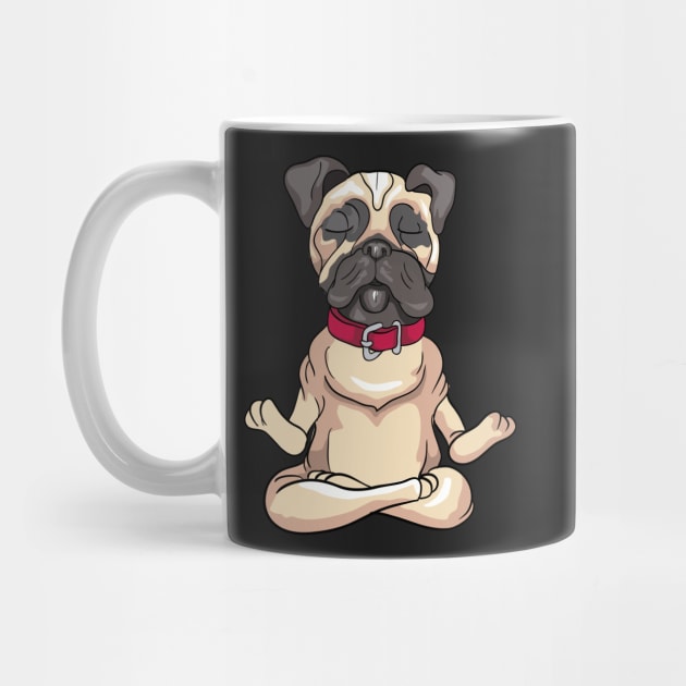 Yoga Meditation Pug Dog by BDAZ